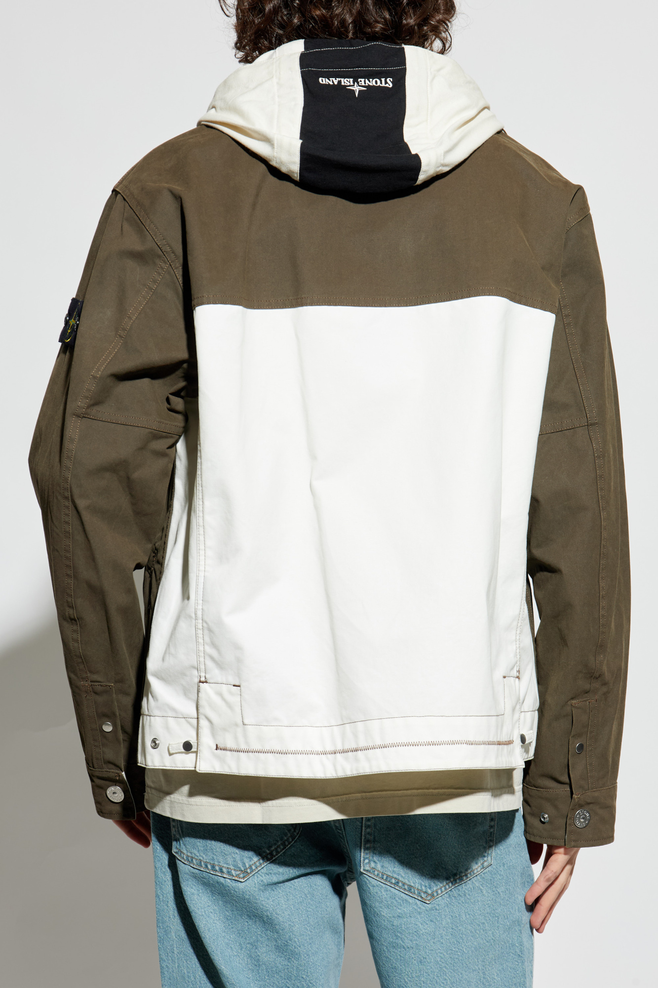 Green 'Tela Resinata' jacket Stone Island - Vitkac AS